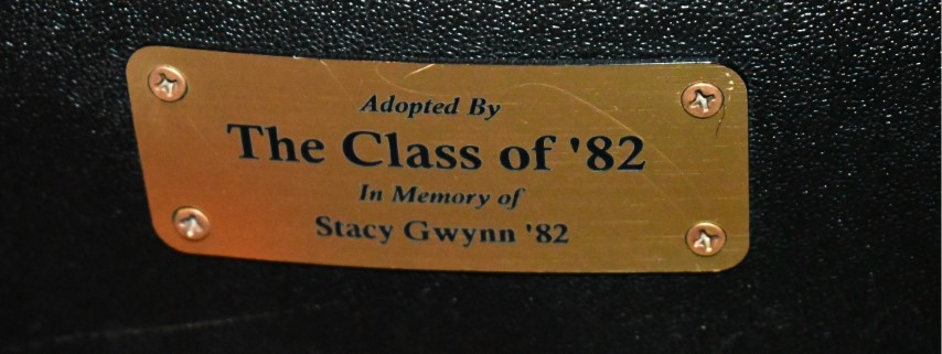 Auditorium seat plaque