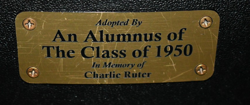 Auditorium seat plaque