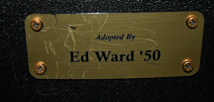 Auditorium seat plaque
