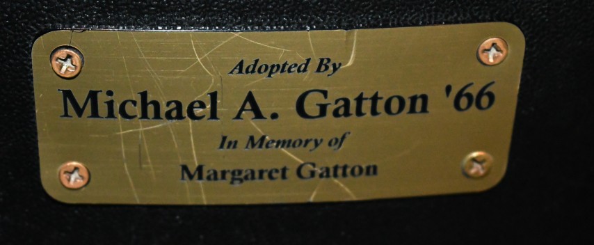 Auditorium seat plaque