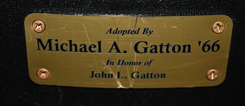 Auditorium seat plaque