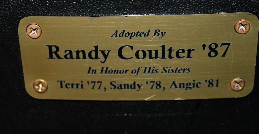 Auditorium seat plaque