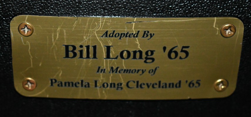 Auditorium seat plaque