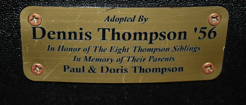 Auditorium seat plaque