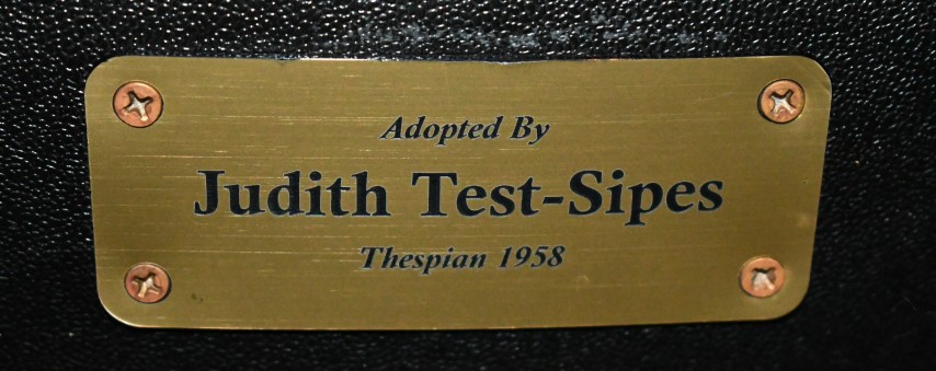 Auditorium seat plaque