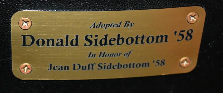 Auditorium seat plaque