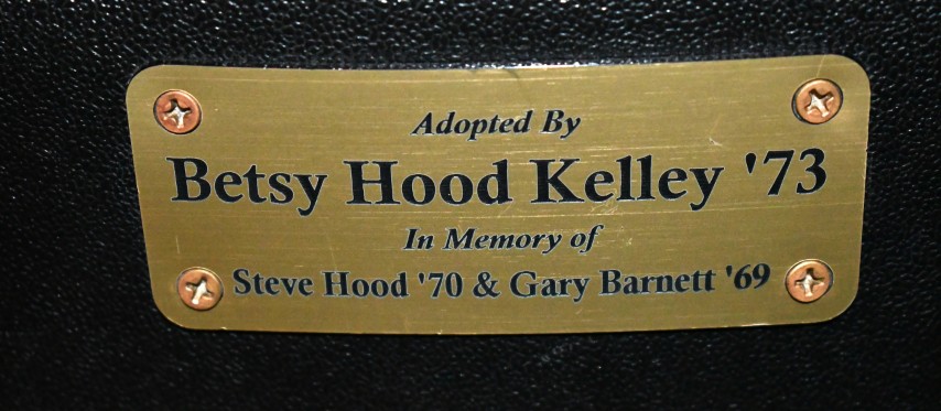 Auditorium seat plaque
