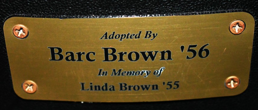 Auditorium seat plaque