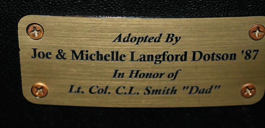 Auditorium seat plaque