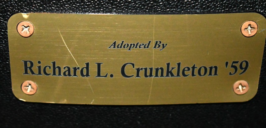 Auditorium seat plaque