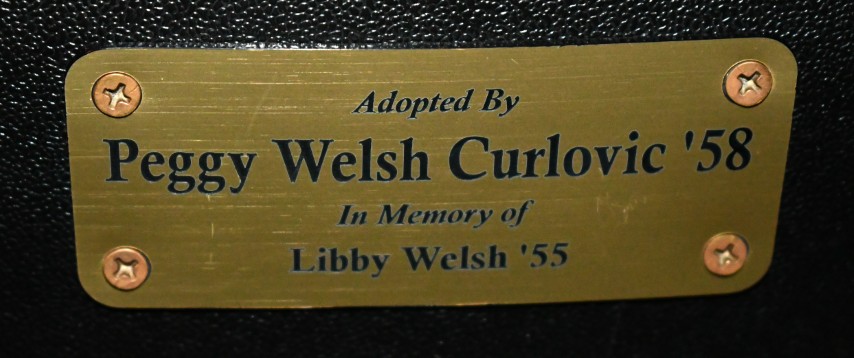 Auditorium seat plaque