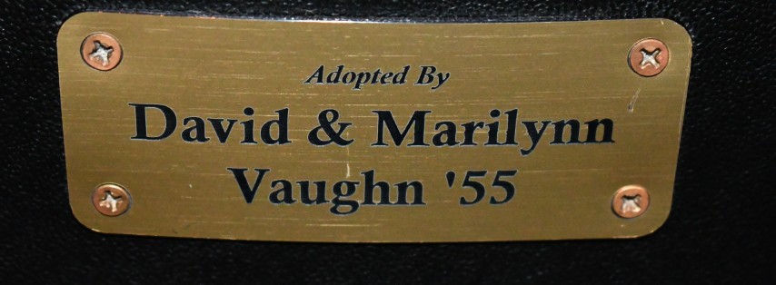 Auditorium seat plaque