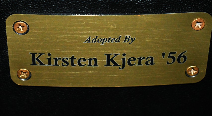 Auditorium seat plaque