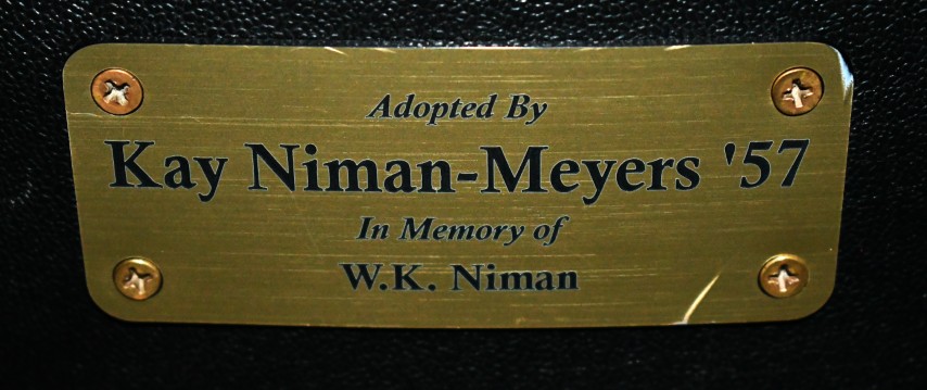 Auditorium seat plaque