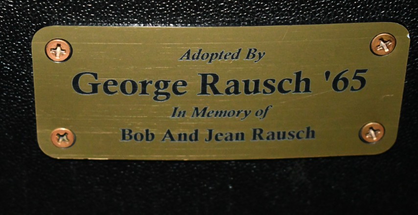 Auditorium seat plaque