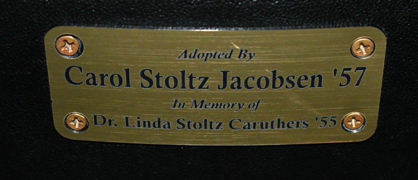 Auditorium seat plaque