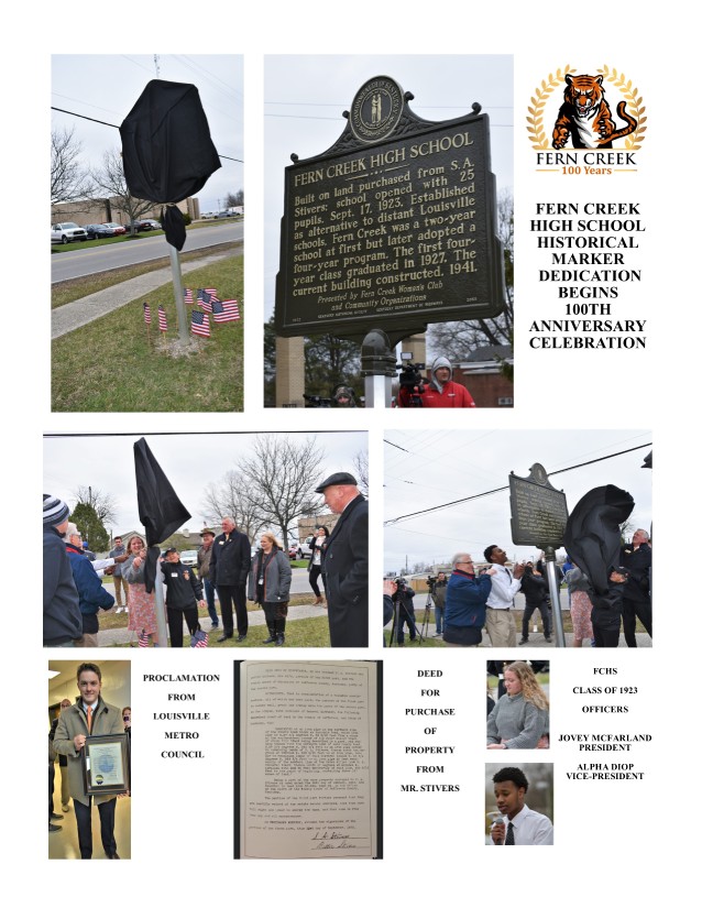 Fern Creek 100 years banner on school building