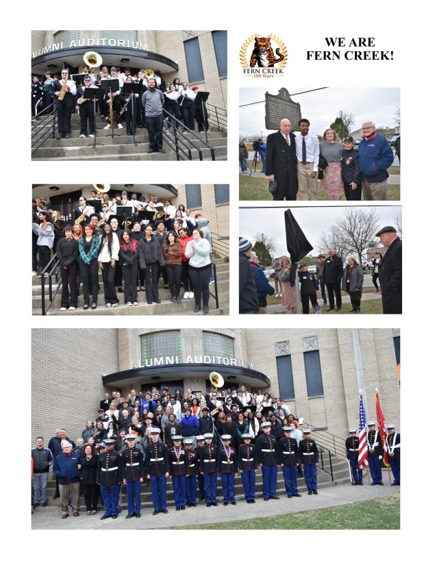 Fern Creek 100 years banner on school building